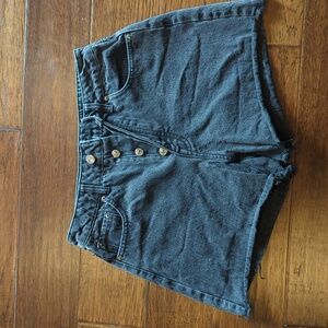 Buttonfly denim shorts